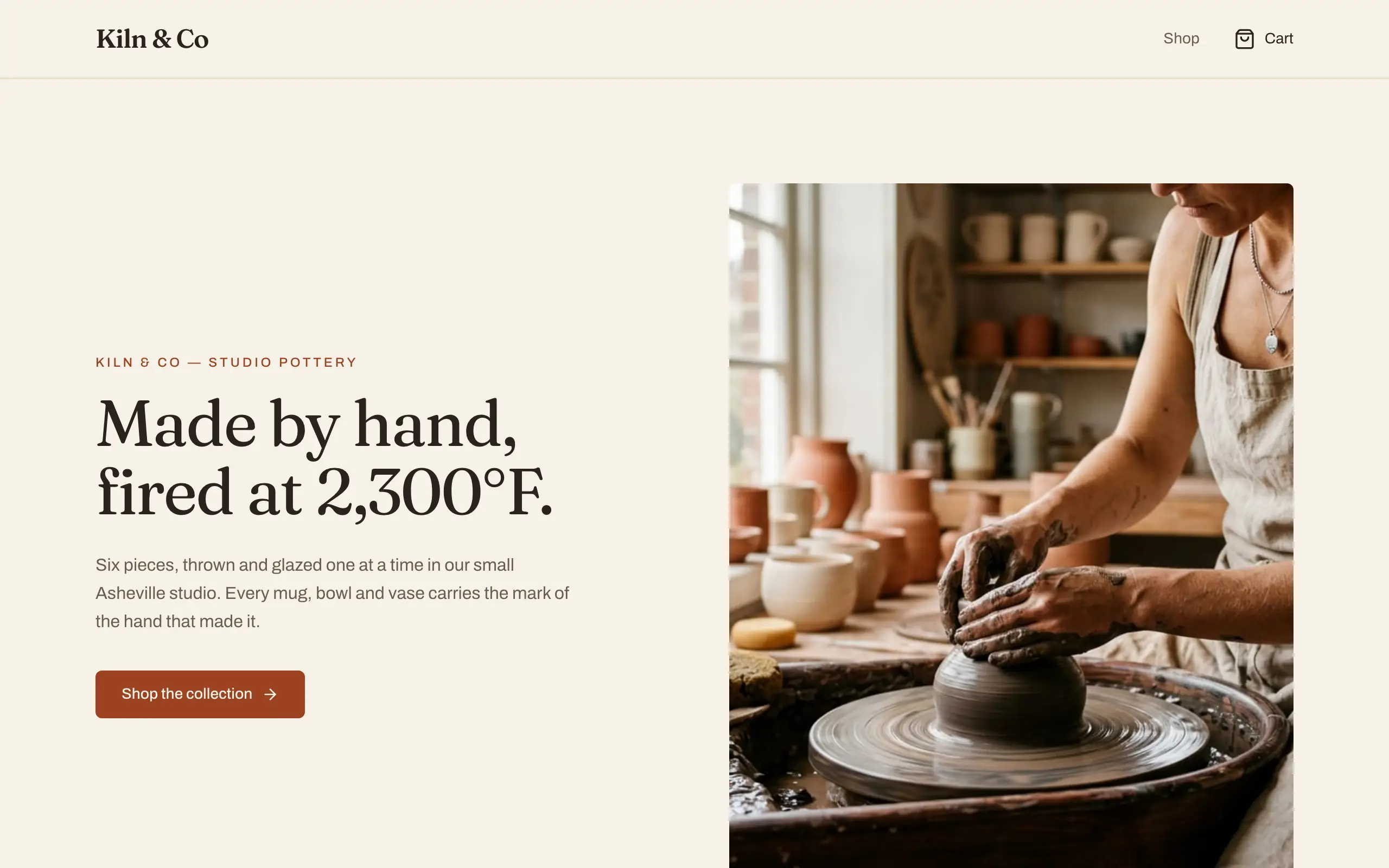 Online shop template — a real app built with opix
